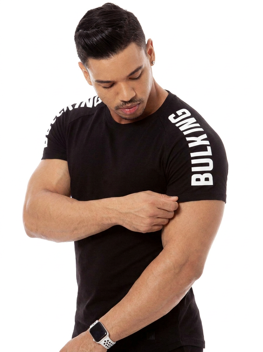 Men's Plus Size Letter Round Neck Short Sleeve T-Shirt