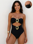 Cutout Sweetheart Neck One-Piece Swimwear