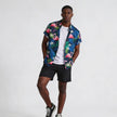 Men's Plus Size Printed Button Up Short Sleeve Shirt