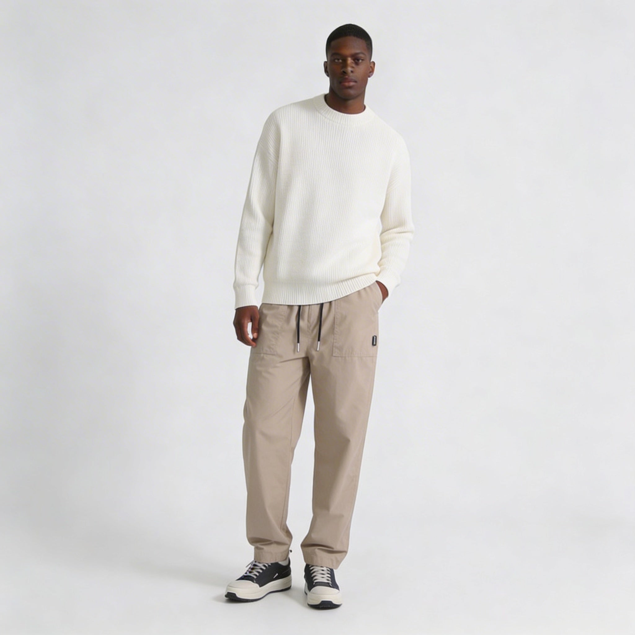 Plus Size Drawstring Wide Leg Pants