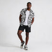 Men's Letter Print Shirt and Shots Set
