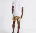Men's Plus Size Floral Print Elastic Waist Casual Shorts